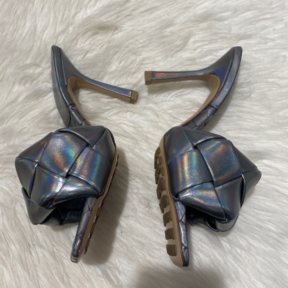 New Bottega Veneta Lido woven high‎ heel slide sandal size 37EU - Picture 15 of 15